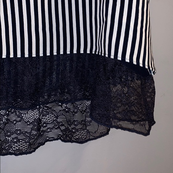 Zara Basic Collection pinstripe lace top - Picture 3 of 3
